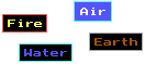 Water, Fire, Earth, Air